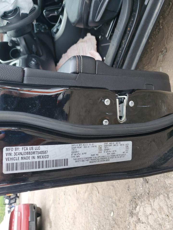 2021 Jeep Compass Latitude VIN: 3C4NJDBB3MT540587 Lot: 56856325