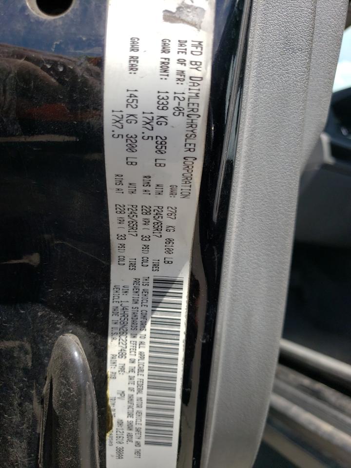 2006 Jeep Grand Cherokee Limited VIN: 1J4HR58N26C227486 Lot: 56589655