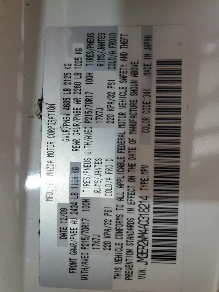 2010 Mazda Cx-7 VIN: JM3ER2WM4A0318214 Lot: 56534095