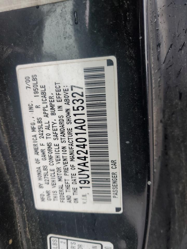 2001 Acura 3.2Cl VIN: 19UYA42401A015327 Lot: 56877295