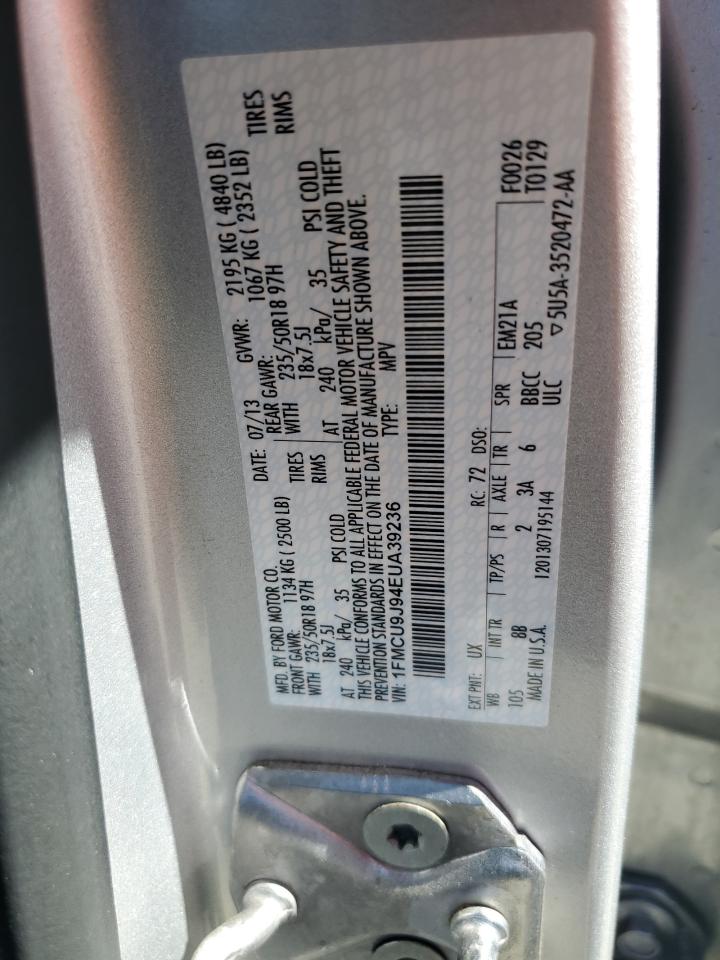 2014 Ford Escape Titanium VIN: 1FMCU9J94EUA39236 Lot: 56184795
