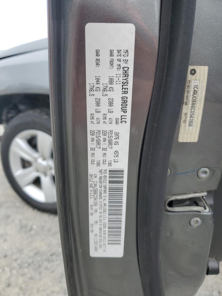 2012 Jeep Compass Sport VIN: 1C4NJDBB6CD541950 Lot: 56985985