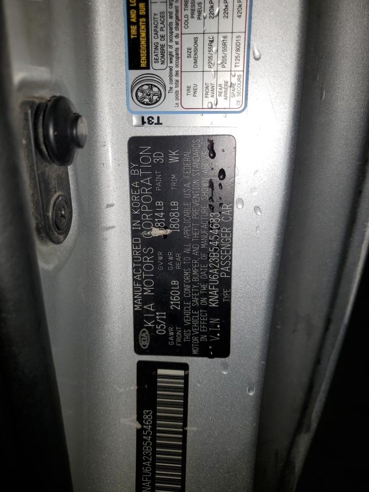 2011 Kia Forte Ex VIN: KNAFU6A23B5454683 Lot: 57288975
