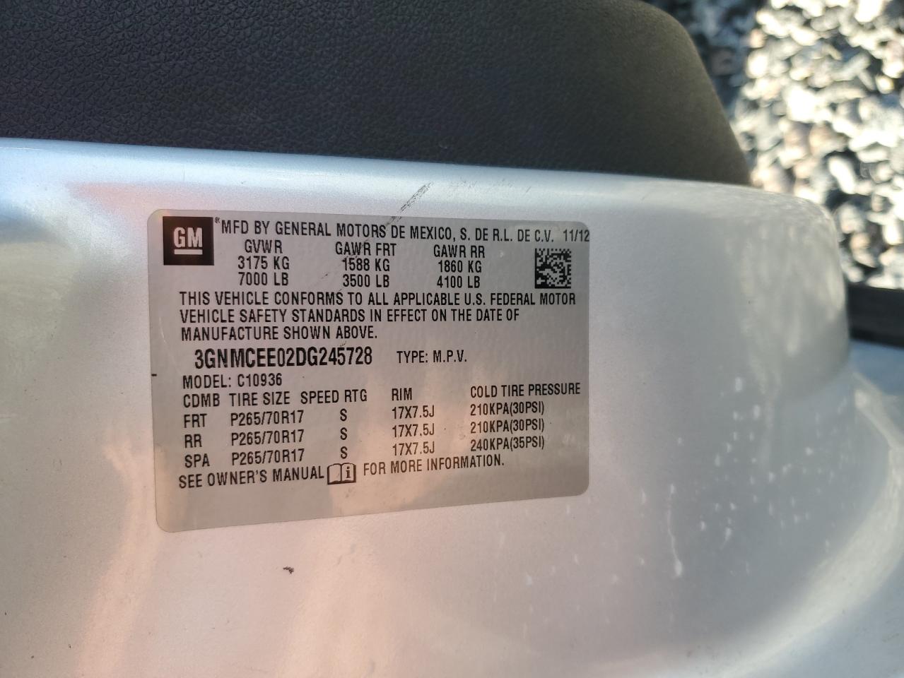 2013 Chevrolet Avalanche Ls VIN: 3GNMCEE02DG245728 Lot: 56335735