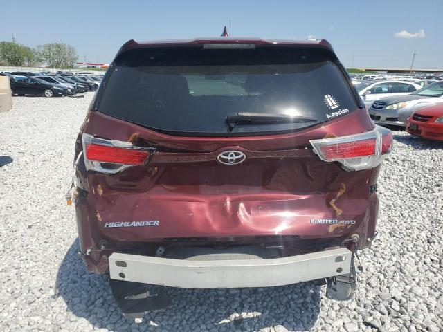  TOYOTA HIGHLANDER 2015 Czerwony
