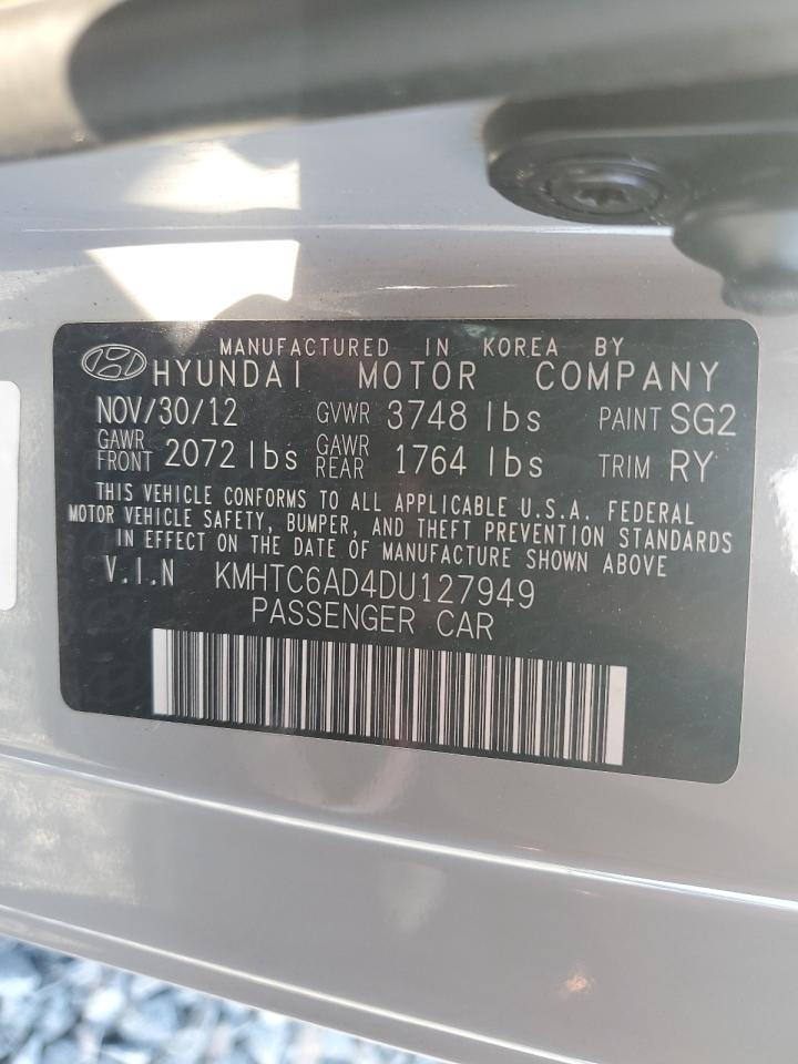 2013 Hyundai Veloster VIN: KMHTC6AD4DU127949 Lot: 56993075