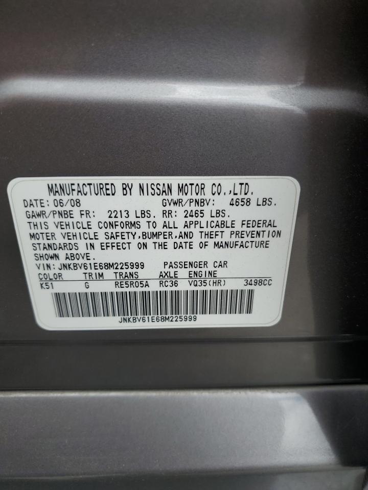 2008 Infiniti G35 VIN: JNKBV61E68M225999 Lot: 56906445