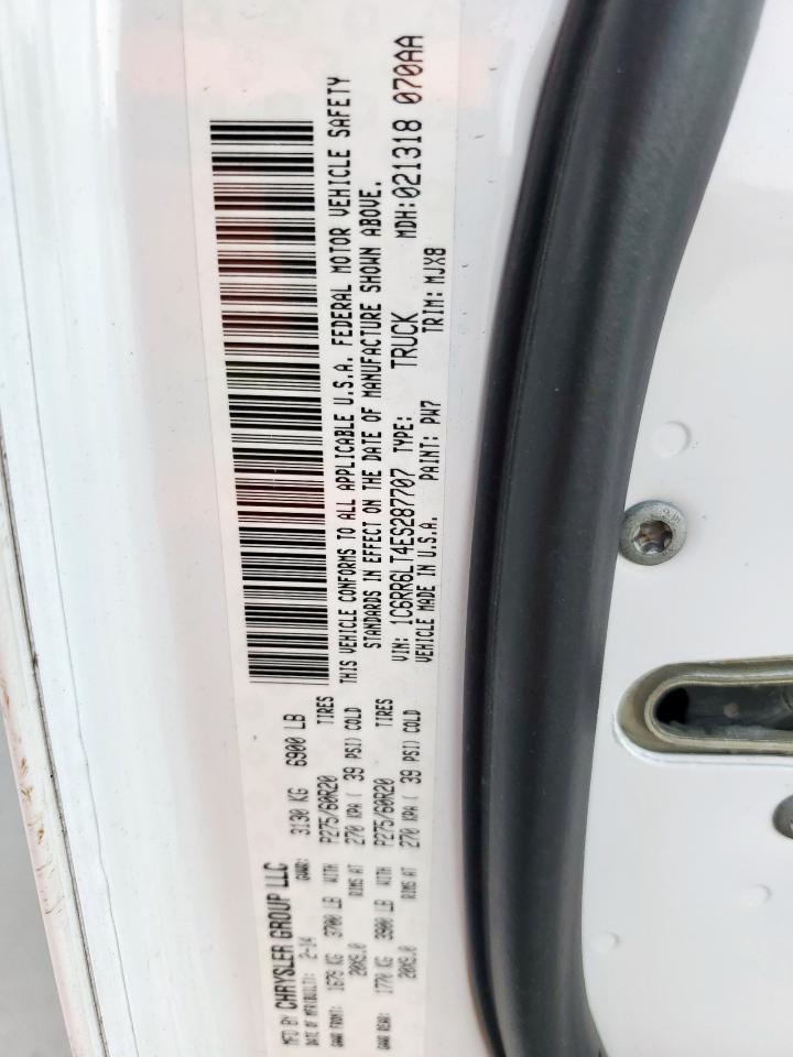 2014 Ram 1500 Slt VIN: 1C6RR6LT4ES287707 Lot: 56447935