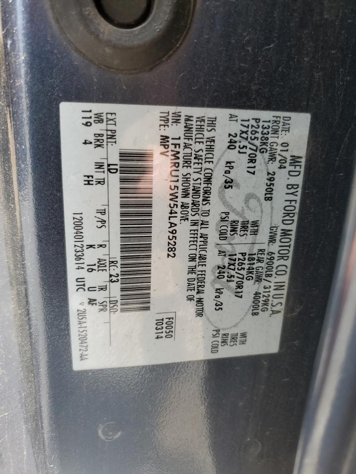 2004 Ford Expedition Xlt VIN: 1FMRU15W54LA95282 Lot: 56750135