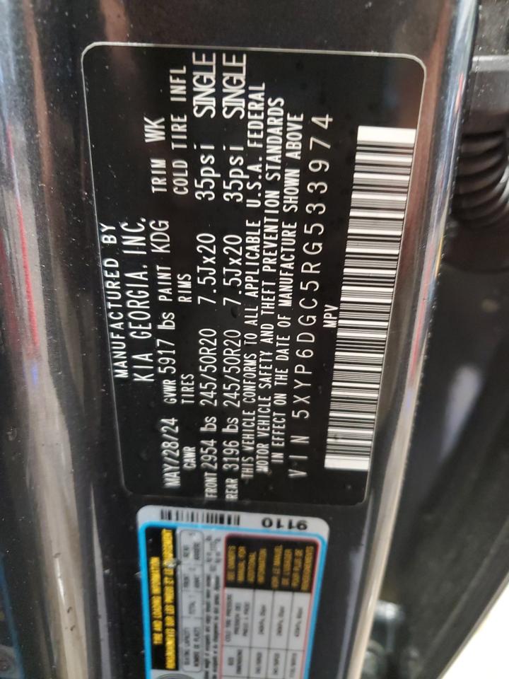 2024 Kia Telluride S VIN: 5XYP6DGC5RG533974 Lot: 56231825