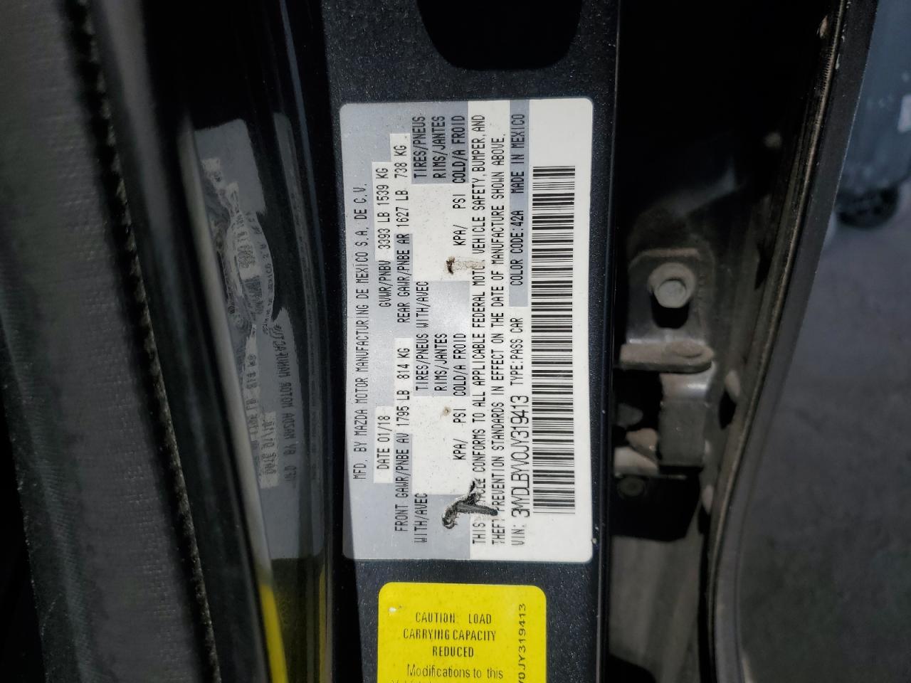 2018 Toyota Yaris Ia VIN: 3MYDLBYV0JY319413 Lot: 56356155