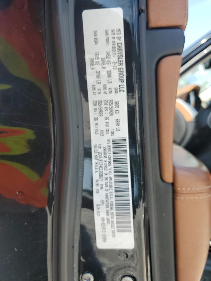 2012 Jeep Grand Cherokee Overland VIN: 1C4RJFCT4CC268677 Lot: 56222355