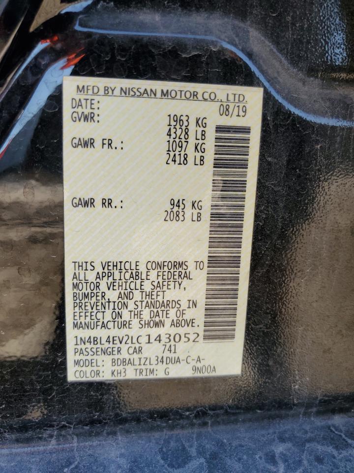 2020 Nissan Altima Sl VIN: 1N4BL4EV2LC143052 Lot: 56542395