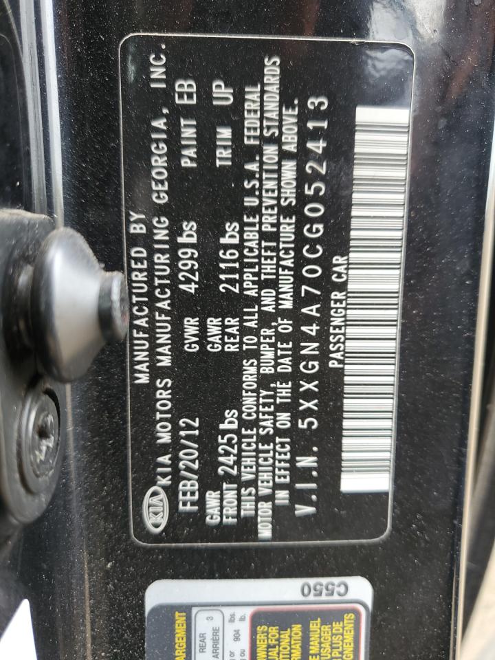 2012 Kia Optima Ex VIN: 5XXGN4A70CG052413 Lot: 56712495