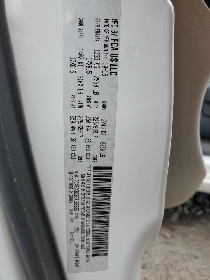 2016 Dodge Grand Caravan Se VIN: 2C4RDGBG8GR169925 Lot: 57407475