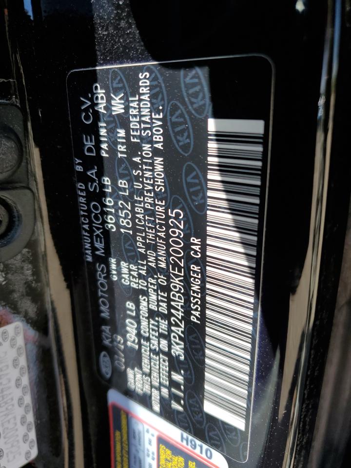2019 Kia Rio S VIN: 3KPA24AB9KE200925 Lot: 56212265