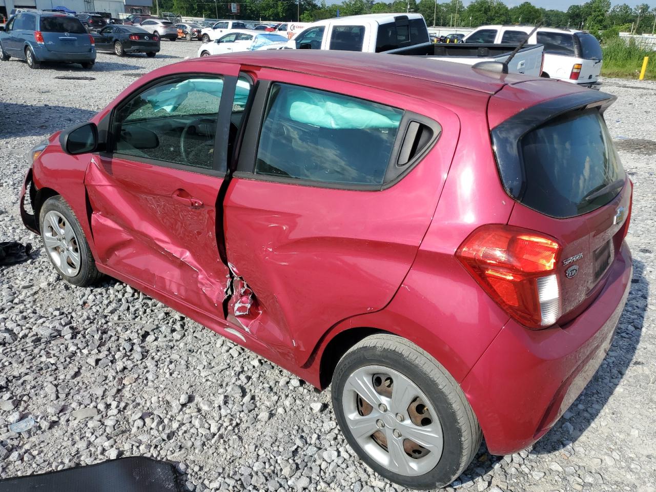 2019 Chevrolet Spark Ls red null gas KL8CB6SA3KC813228 photo #3