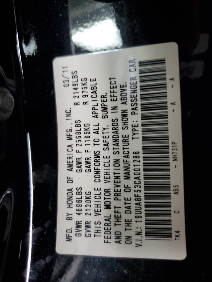 2012 Acura Tl VIN: 19UUA8F53CA001286 Lot: 56899305