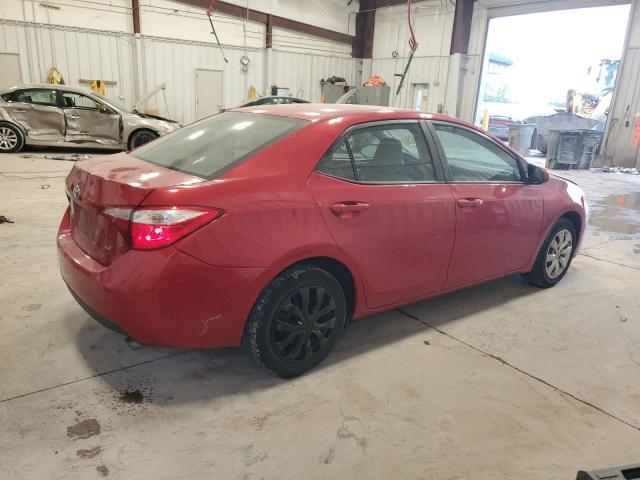  TOYOTA COROLLA 2016 Czerwony