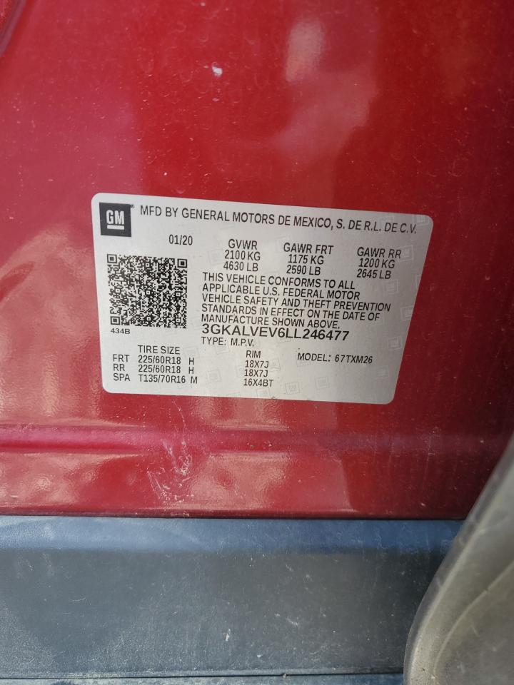 2020 GMC Terrain Slt VIN: 3GKALVEV6LL246477 Lot: 57097355