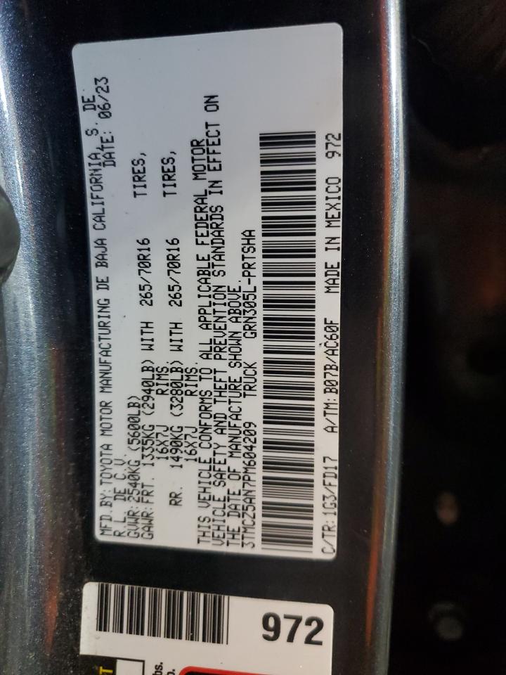 2023 Toyota Tacoma Double Cab VIN: 3TMCZ5AN7PM604209 Lot: 56867295