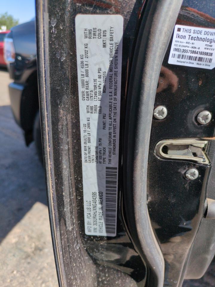 2022 Ram 2500 Tradesman VIN: 3C6UR4HJXNG404395 Lot: 56762535