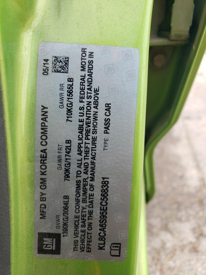 2014 Chevrolet Spark Ls VIN: KL8CA6S95EC568381 Lot: 56333645