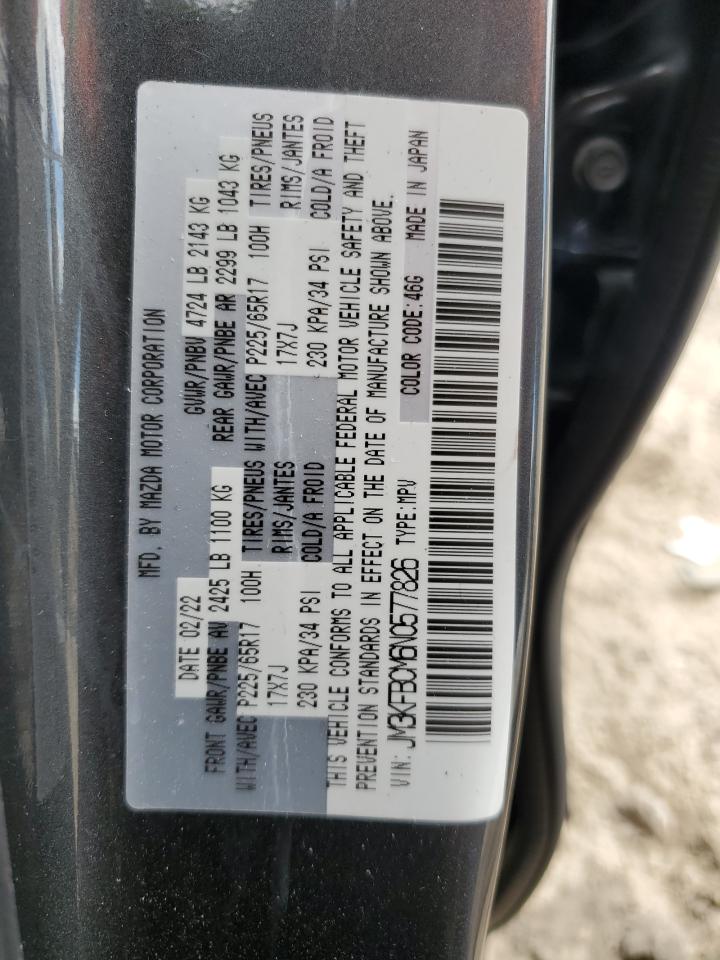 2022 Mazda Cx-5 Preferred VIN: JM3KFBCM6N0577826 Lot: 56738805