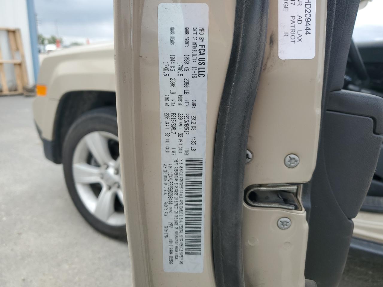 2017 Jeep Patriot Latitude VIN: 1C4NJPFA5HD209444 Lot: 56872705