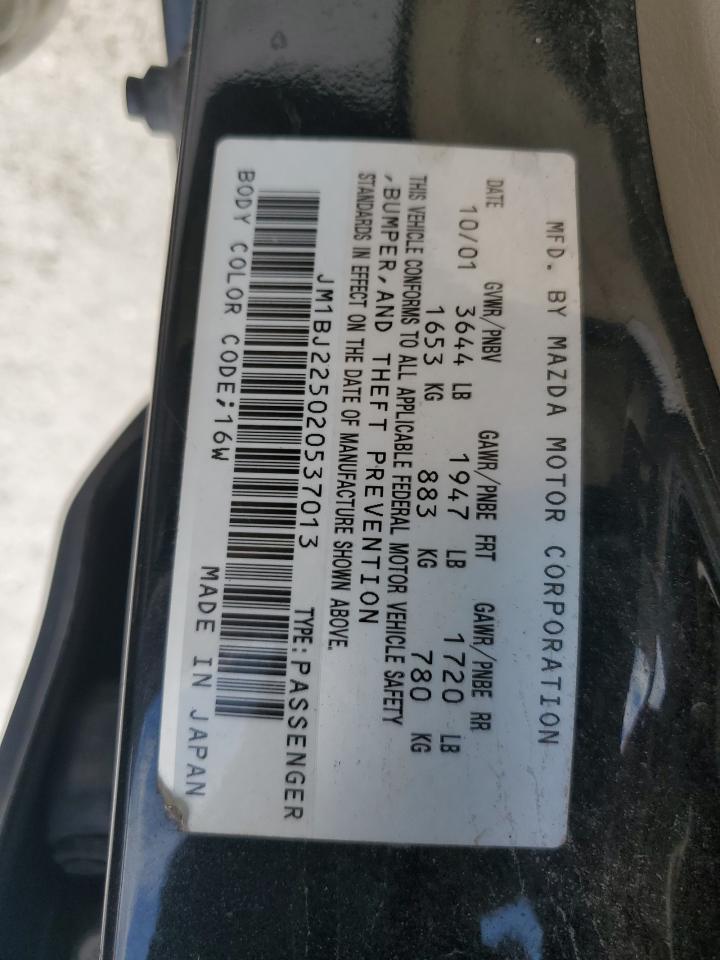 2002 Mazda Protege Dx VIN: JM1BJ225020537013 Lot: 56952495