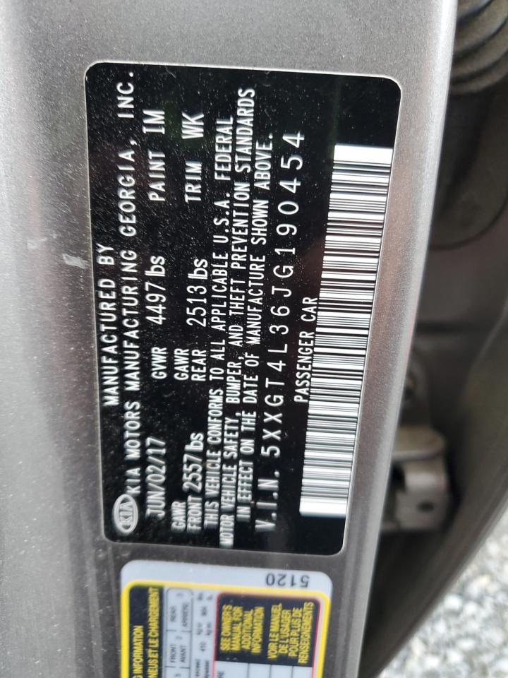 2018 Kia Optima Lx VIN: 5XXGT4L36JG190454 Lot: 56856715