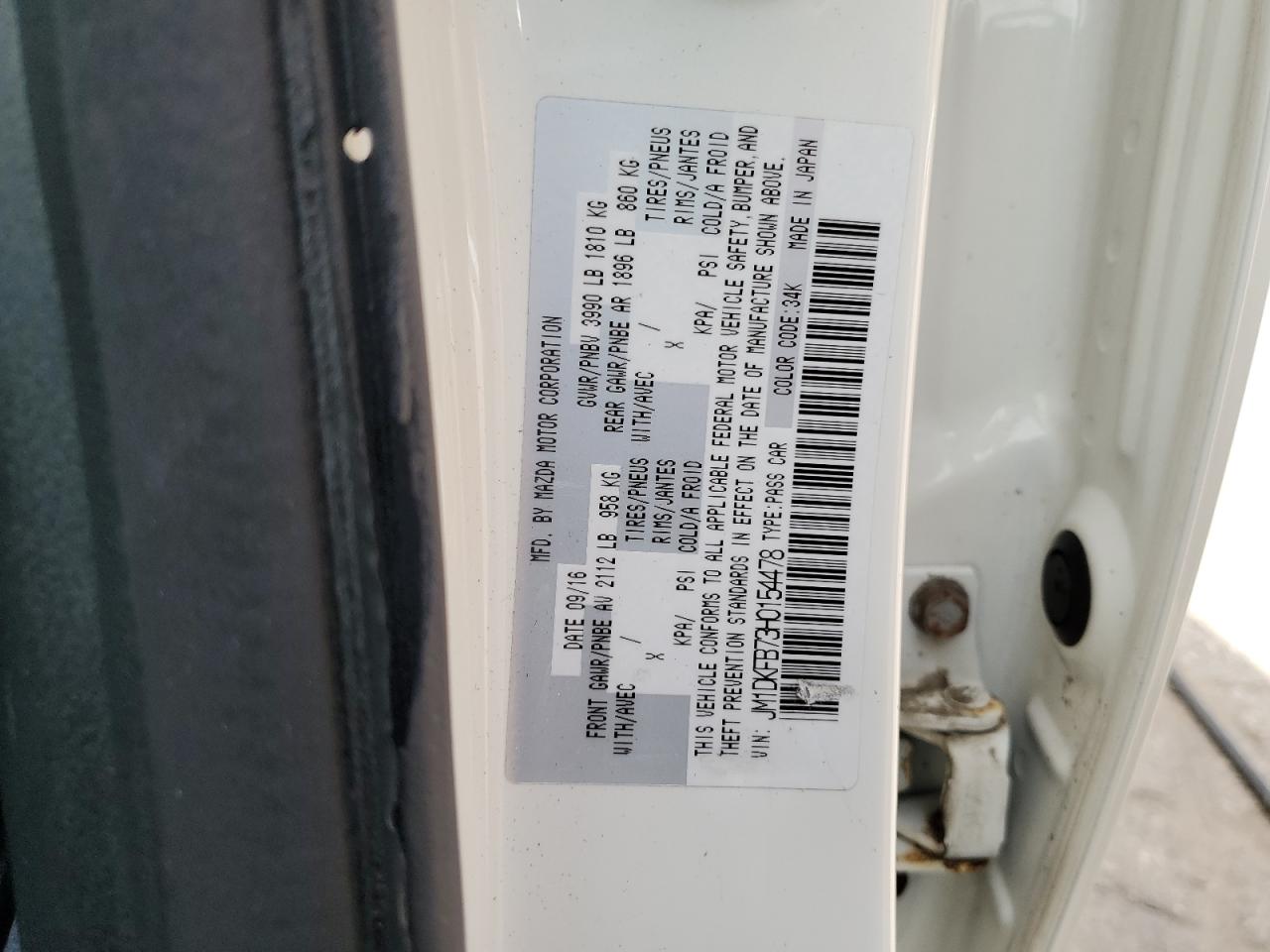 2017 Mazda Cx-3 Sport VIN: JM1DKFB73H0154478 Lot: 56746645