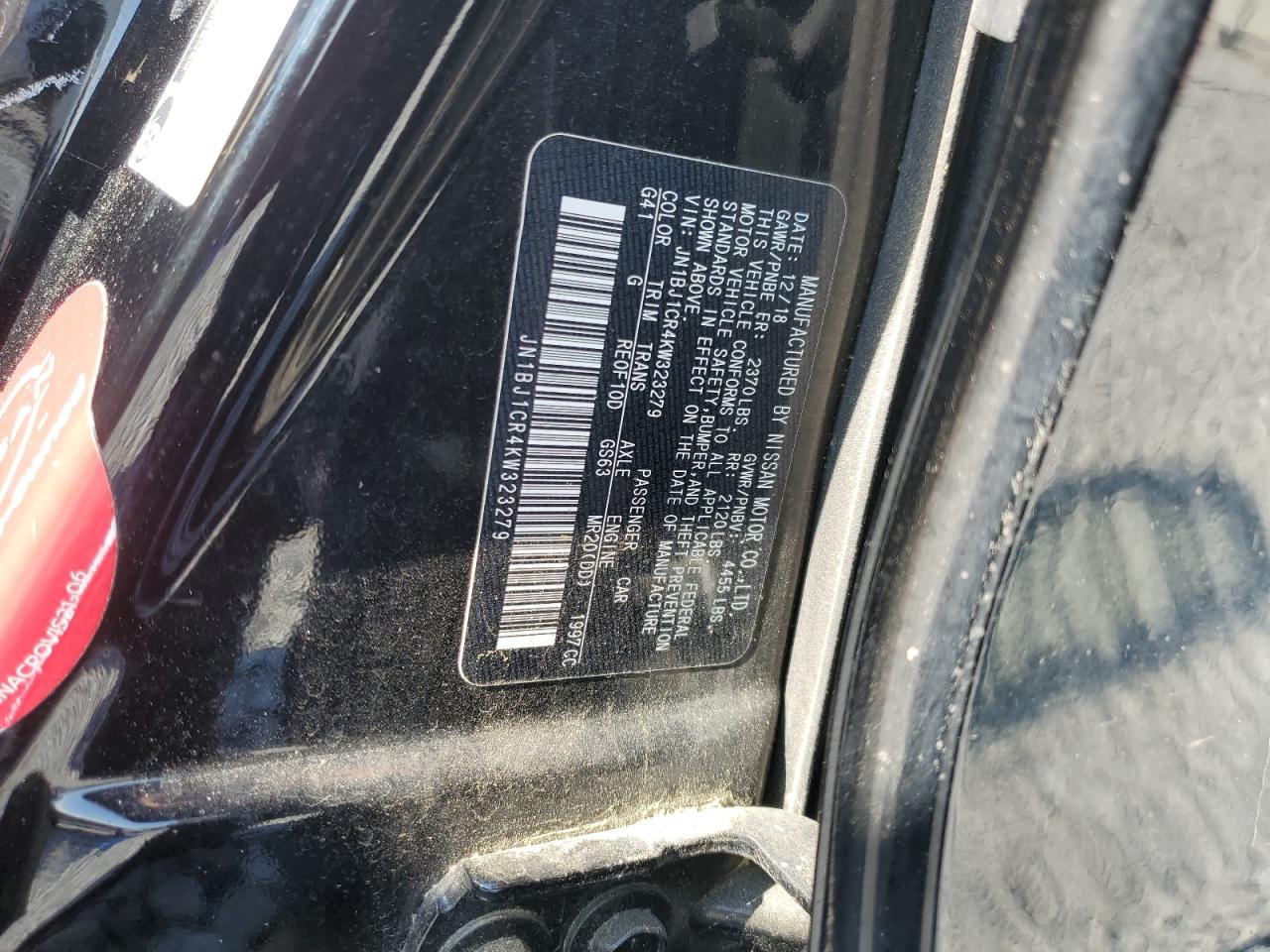 2019 Nissan Rogue Sport S VIN: JN1BJ1CR4KW323279 Lot: 56338055
