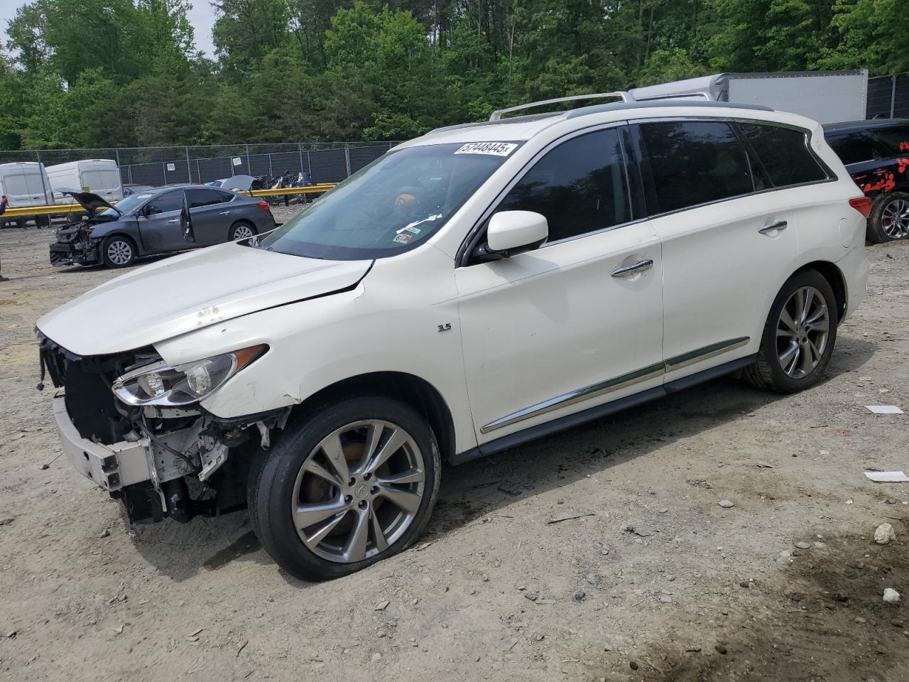 2014 Infiniti Qx60 de vânzare în Waldorf, MD - Front End