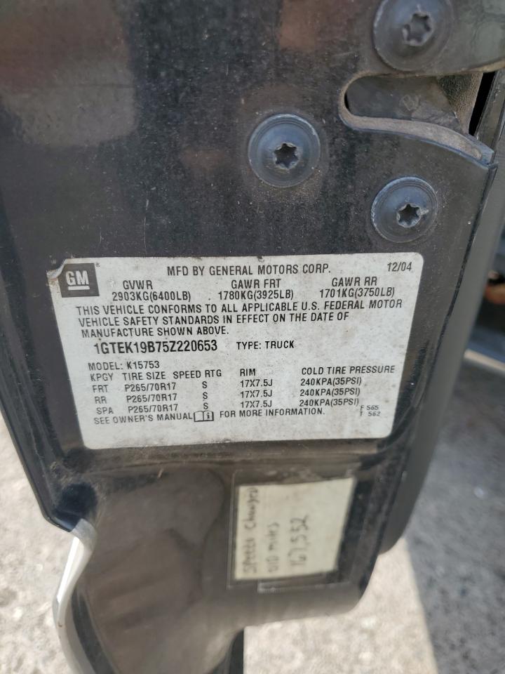 2005 GMC New Sierra K1500 VIN: 1GTEK19B75Z220653 Lot: 56710895