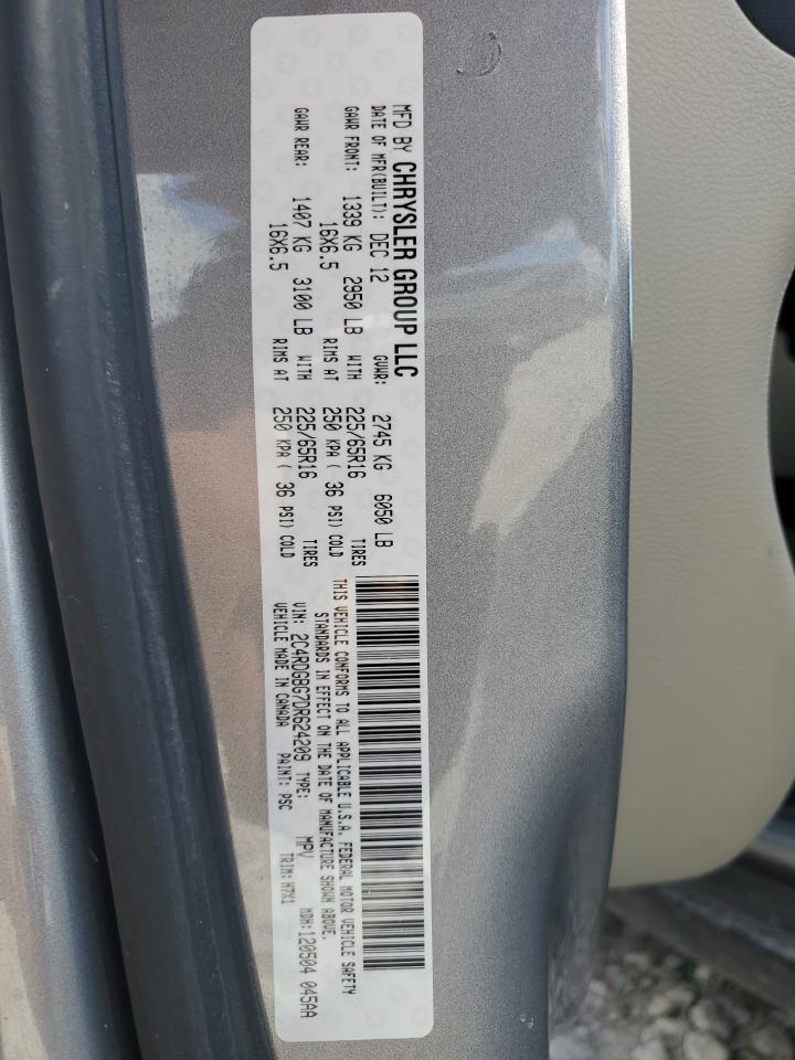 2013 Dodge Grand Caravan Se VIN: 2C4RDGBG7DR624209 Lot: 56035555