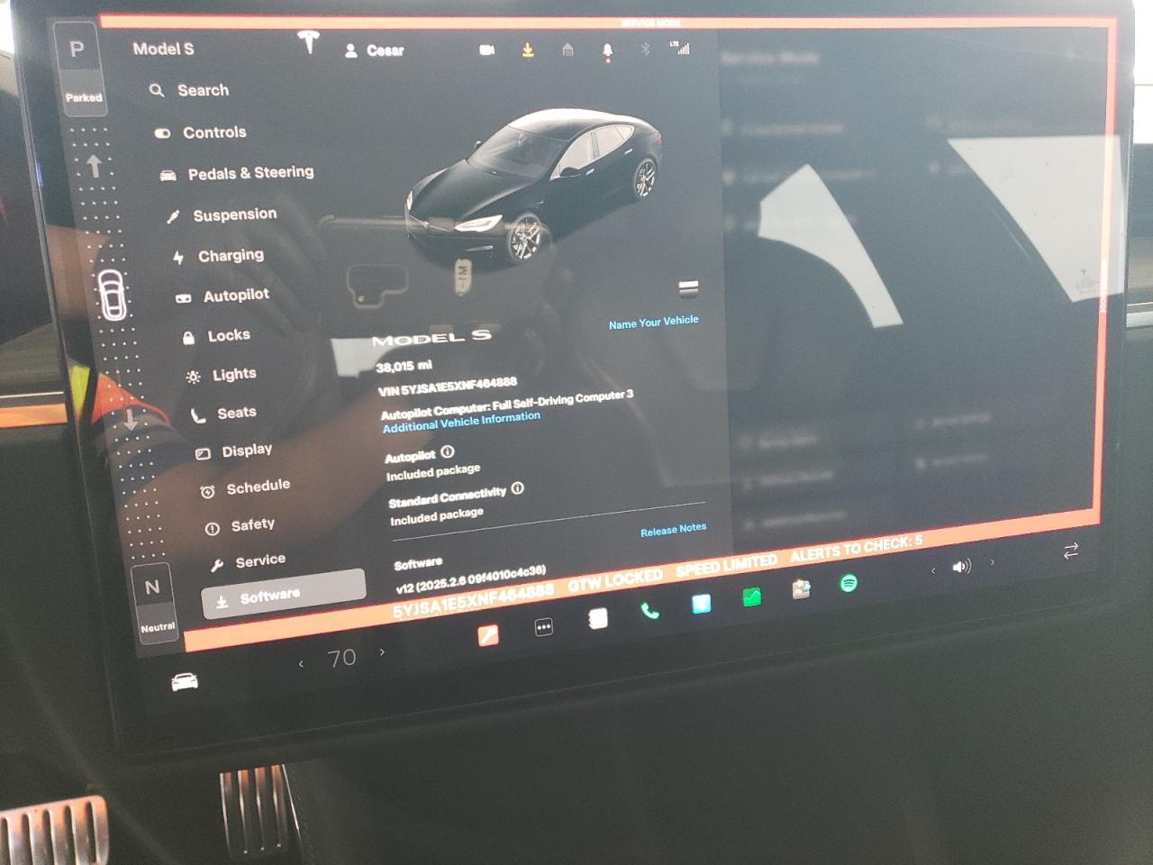 2022 Tesla Model S VIN: 5YJSA1E5XNF464888 Lot: 56556145