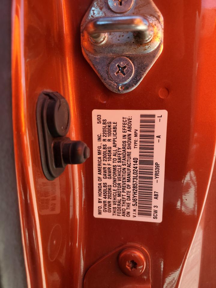 2003 Honda Element Ex VIN: 5J6YH28573L024140 Lot: 56154555