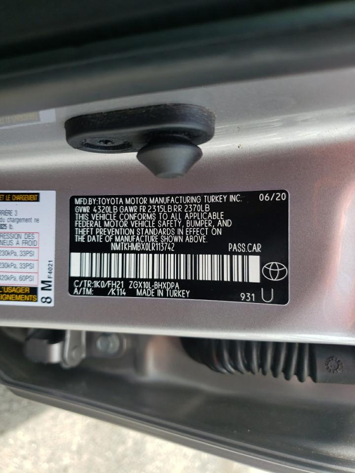 2020 Toyota C-Hr Xle VIN: NMTKHMBX0LR113742 Lot: 54201085