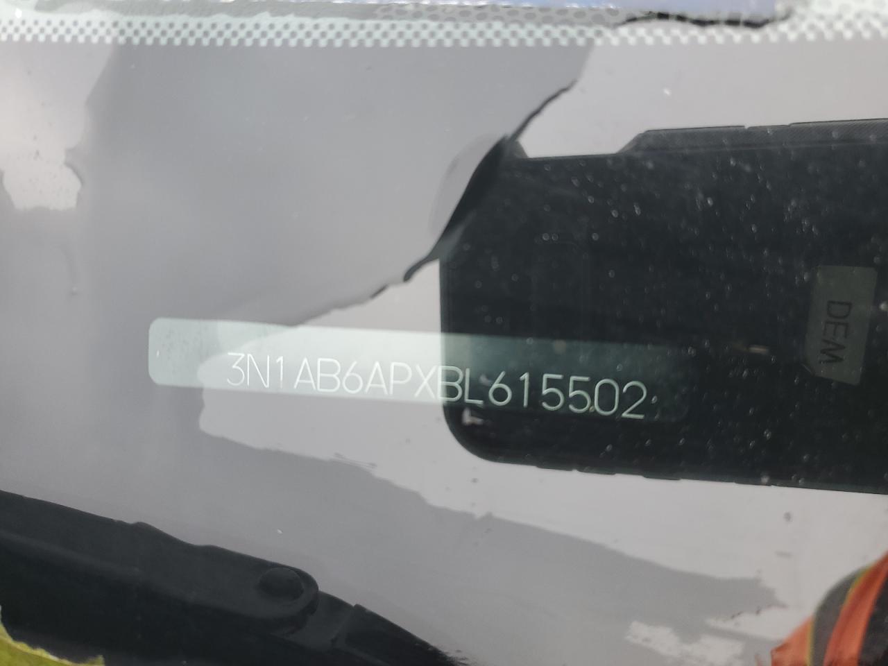 2011 Nissan Sentra 2.0 VIN: 3N1AB6APXBL615502 Lot: 57105635