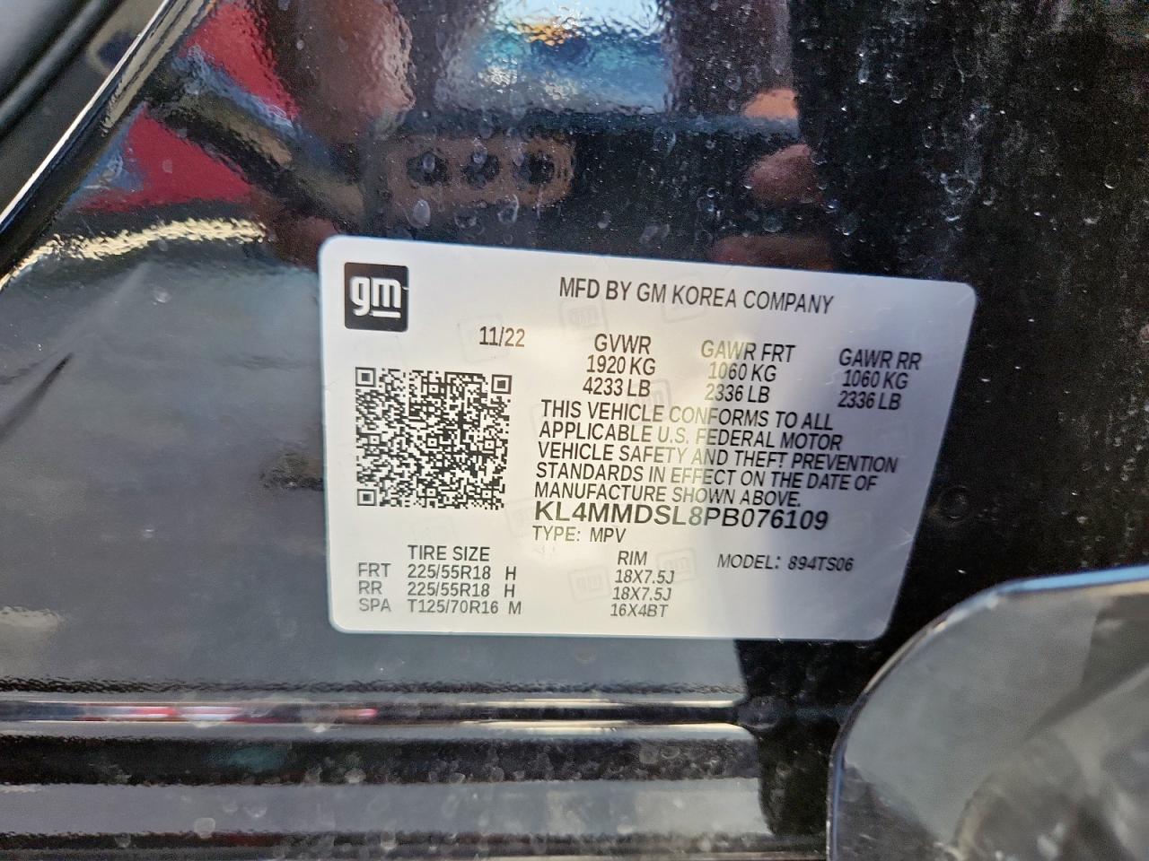 2023 Buick Encore Gx Select VIN: KL4MMDSL8PB076109 Lot: 59023645