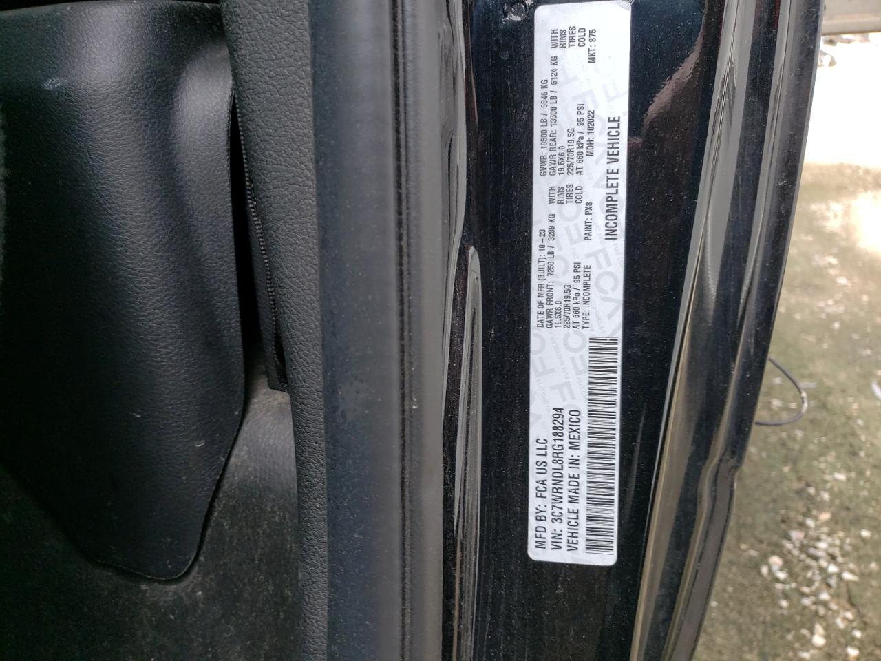 2024 Ram 5500 VIN: 3C7WRNDL8RG188294 Lot: 54259465
