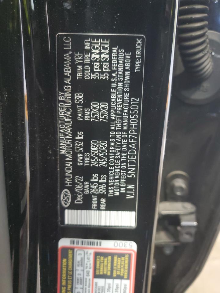 2023 Hyundai Santa Cruz Limited VIN: 5NTJEDAF7PH055012 Lot: 56009145