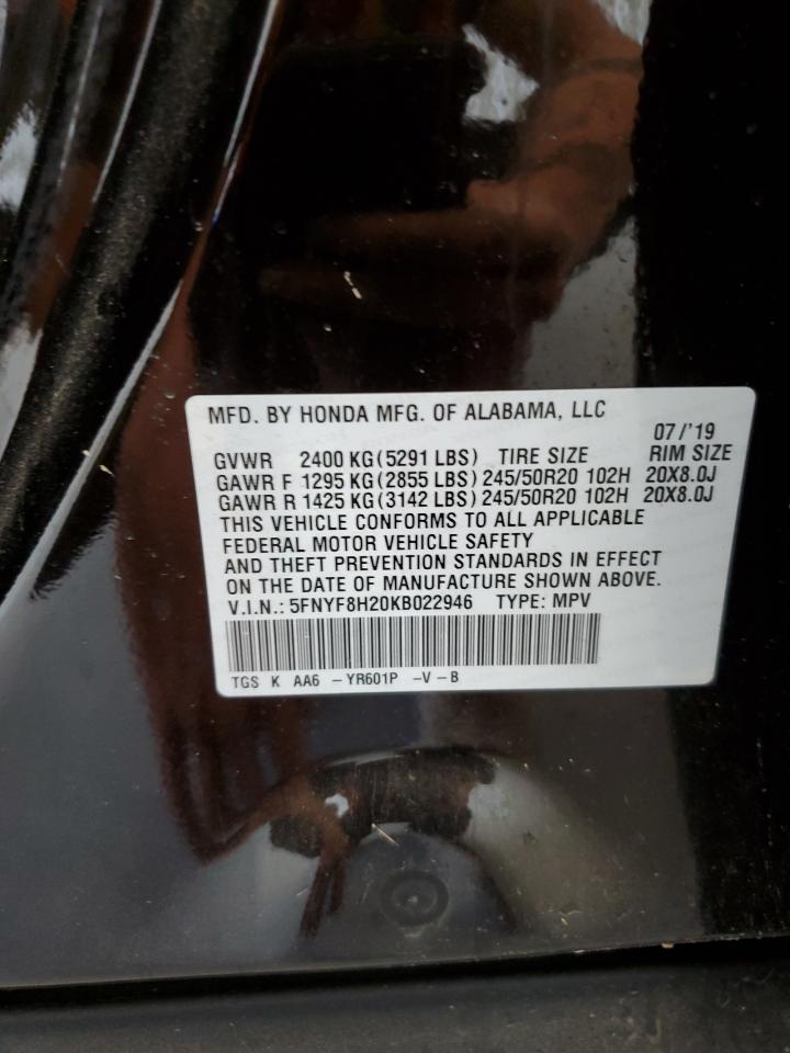 2019 Honda Passport Sport VIN: 5FNYF8H20KB022946 Lot: 55596225