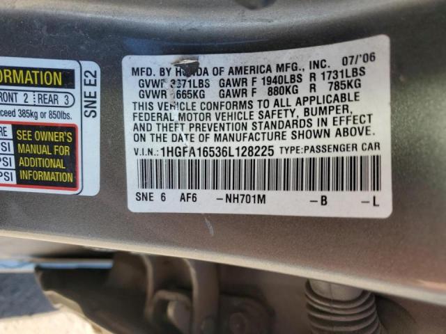 2006 HONDA CIVIC LX  