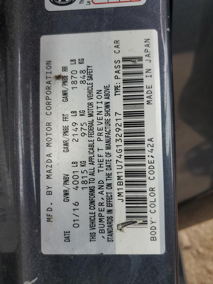 2016 Mazda 3 Sport VIN: JM1BM1U74G1329217 Lot: 56146525