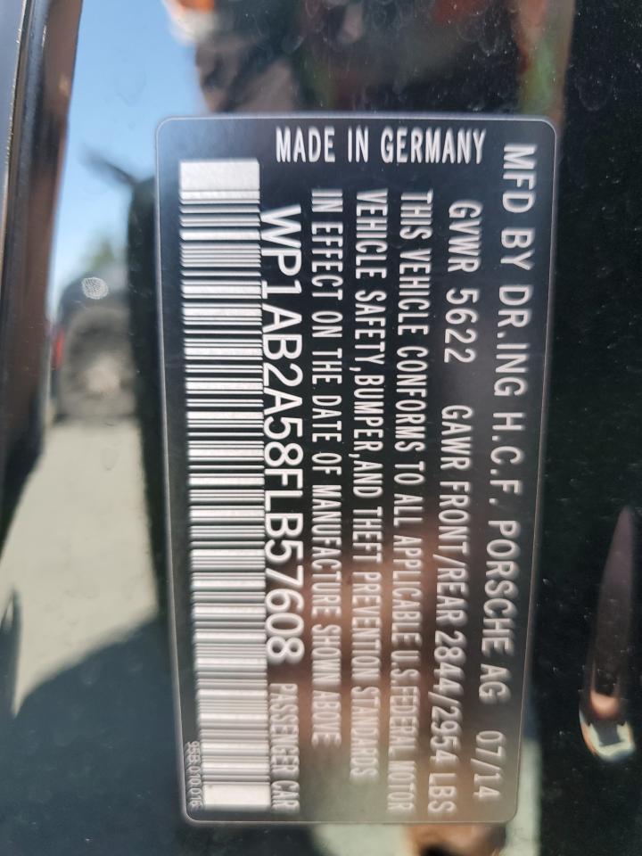 2015 Porsche Macan S VIN: WP1AB2A58FLB57608 Lot: 57112945