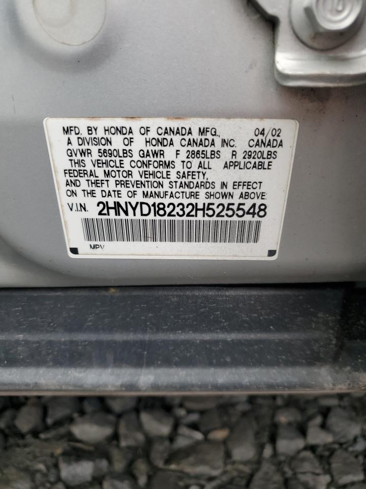 2002 Acura Mdx VIN: 2HNYD18232H525548 Lot: 56973425