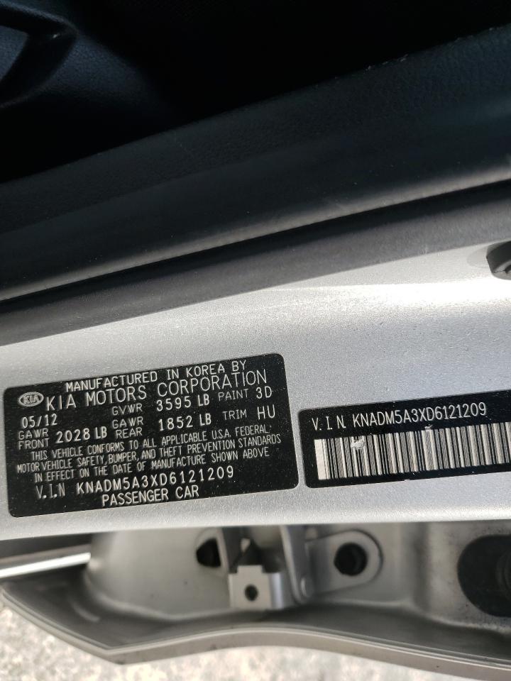 2013 Kia Rio Lx VIN: KNADM5A3XD6121209 Lot: 57662955