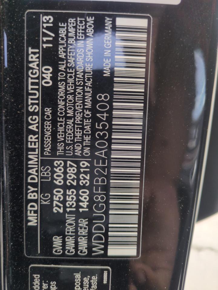 WDDUG8FB2EA035408 2014 Mercedes-Benz S 550 4Matic